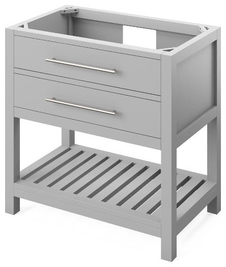 Wavecrest Contemporary Grey 36" Vanity, Boulder Cultured Marble Top