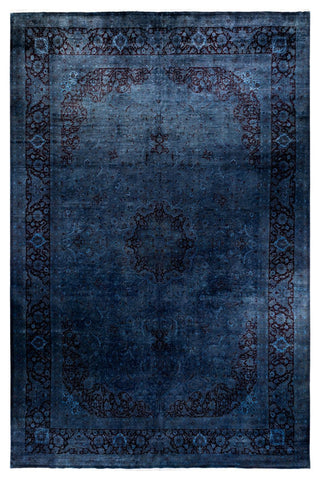 Overdyed, One-of-a-Kind Hand-Knotted Area Rug Gray, 12' 1" x 17' 10"