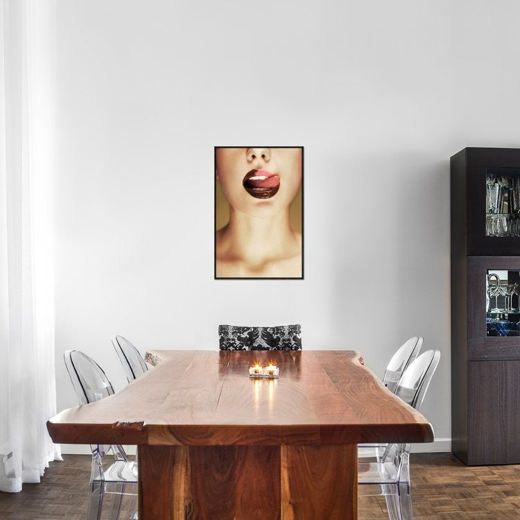 "Chocolate" Framed Canvas Giclee by Vladimir Katiev, 21x31"