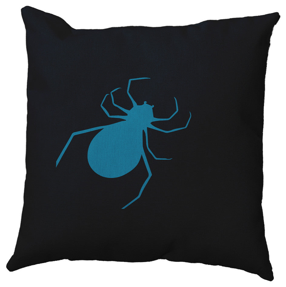 Halloween Spiders Accent Pillow, Unreal Teal, 16"x16"