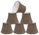 30276-6 Small Bell  Chandelier Clip On Lamp Shade Brown 3"x5"x4"