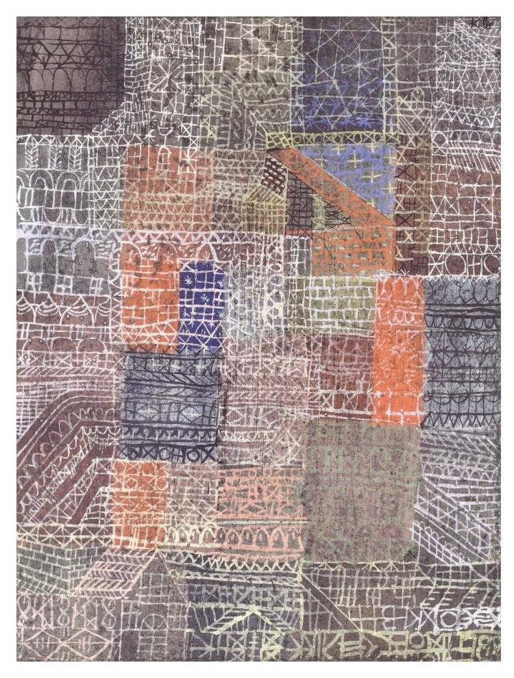 "Structural II" Digital Paper Print by Paul Klee, 14"x18"