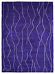HAND KNOTTED LOOM SILK ECO-FRIENDLY RUG-9'x12',Rectangle,Purple White,Contempora