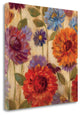 "Rainbow Dahlias Crop II" By Silvia Vassileva, Giclee on Gallery Wrap Canvas