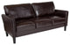 Bari Upholstered Sofa in Brown LeatherSoft