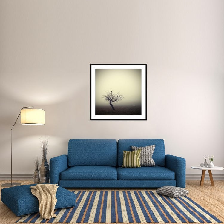 "Meeting In The Morning" Framed Digital Print by Holger Droste, 44x44"
