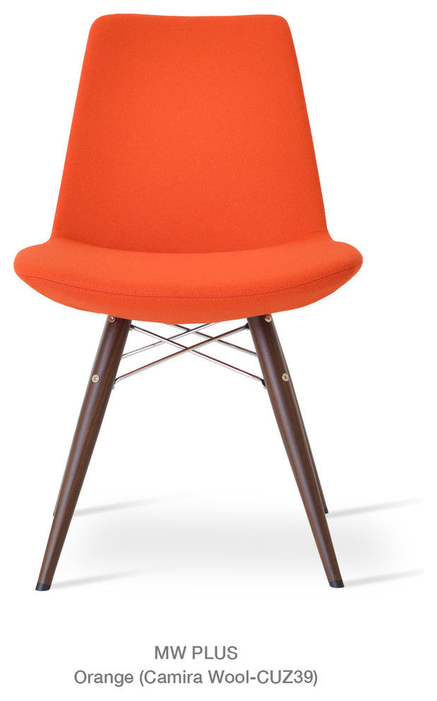 Eiffel Mw Dining Chair, Walnut Venner Steel Base, Bone Ppm