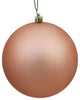 Vickerman N591058Dmv 4" Rose Gold Matte Ball Ornament, 6 Per Bag