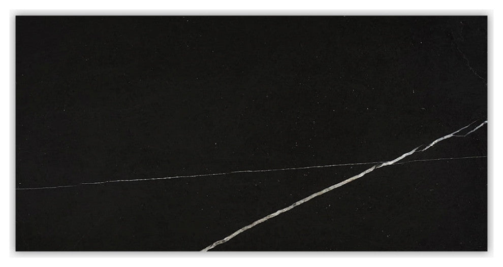Neromarquina Honed 6x12 Micro Beveled Marble Tile
