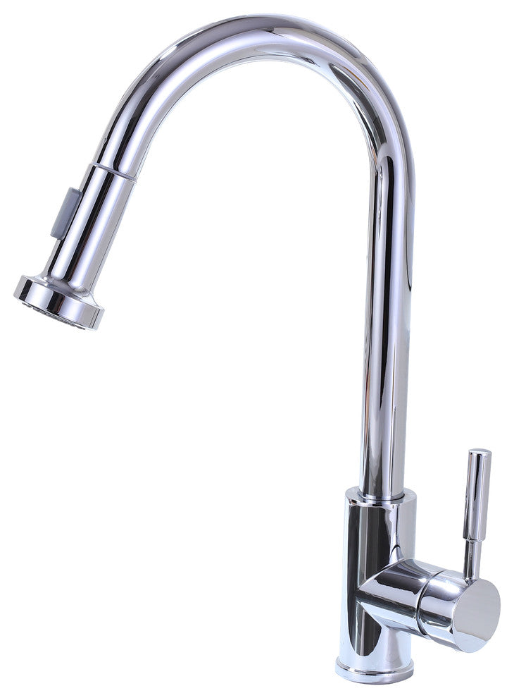 Vanity Art Pull Out Kitchen Faucet, Chrome