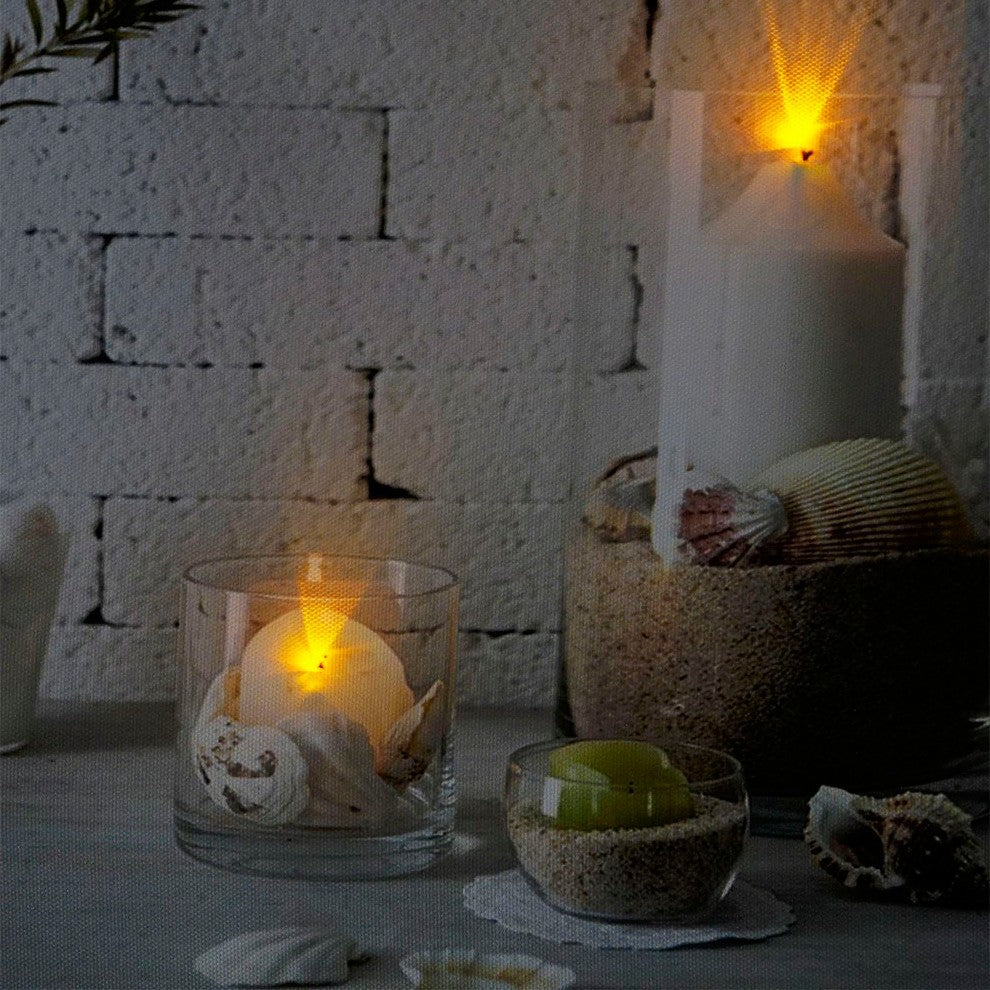 LED Lighted Serene Seaside Spa Decorative Canvas Wall Art 15.75"x12"