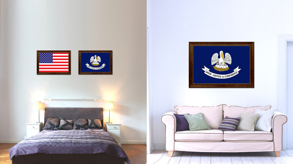 Louisiana State Flag Canvas Print, 15"x21"