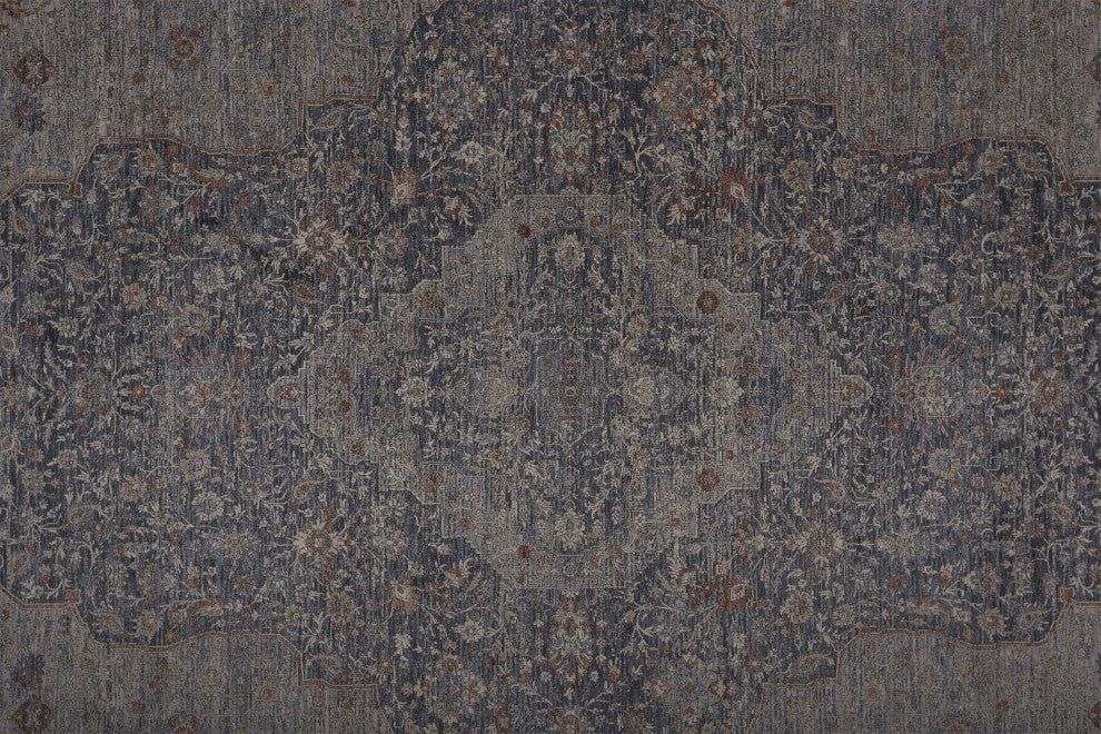 Weave & Wander Gilford Rust/Blue 2'8"x10' Power Loomed Area Rug