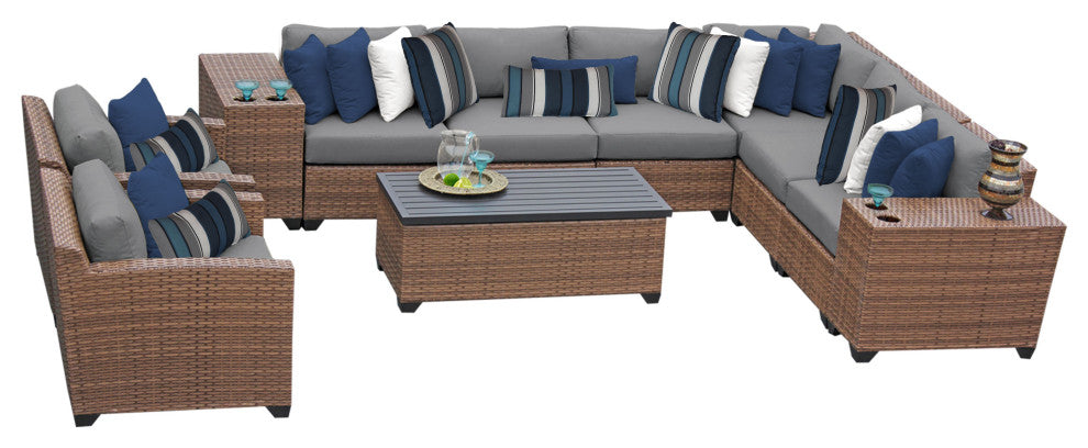 Laguna 11 Piece Outdoor Wicker Patio Furniture Set 11d
