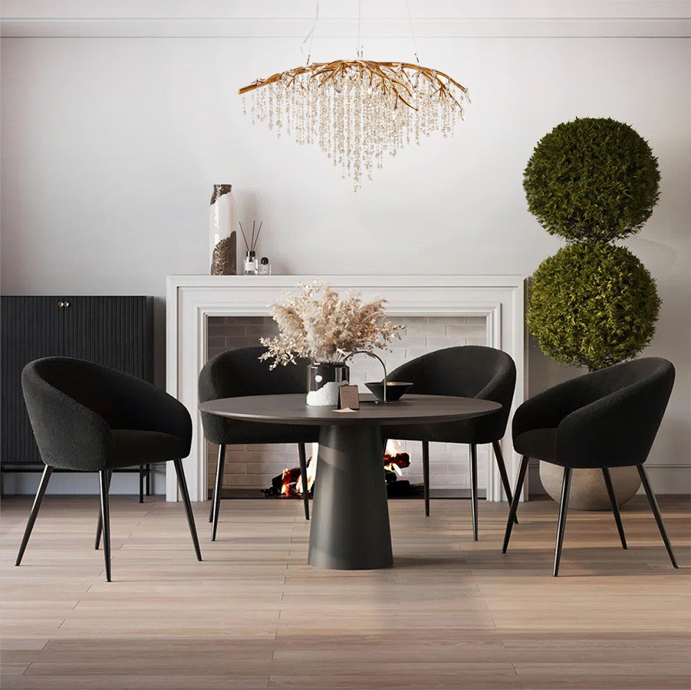 Gold Crystal Branch Chandelier, Gold