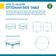 Duck Covers Soteria RainProof 52 in. Rectangular Patio Ottoman/Side Table Cover