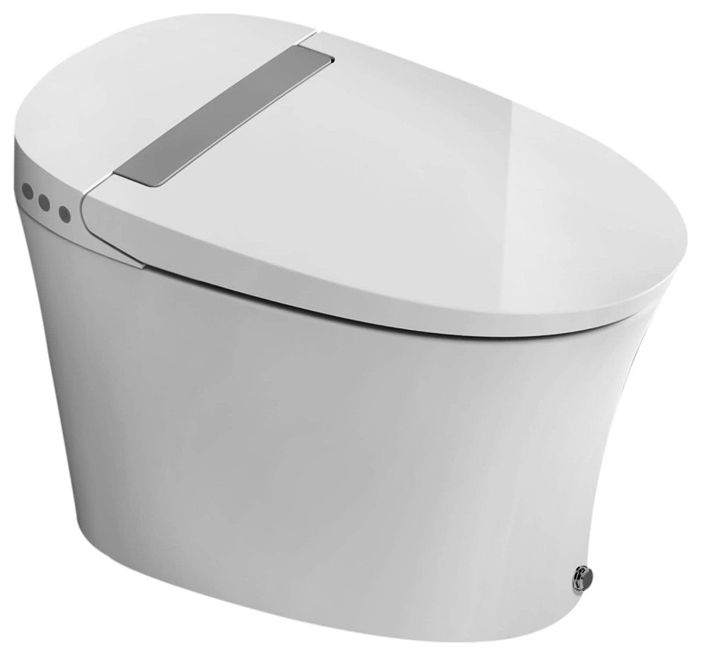 Fine Fixtures Modern Battery Powered One Piece Toilet Elongated, Touchless