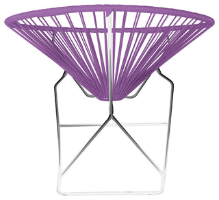 Innit Indoor/Outdoor Handmade Rocker, Orchid Weave, Chrome Frame