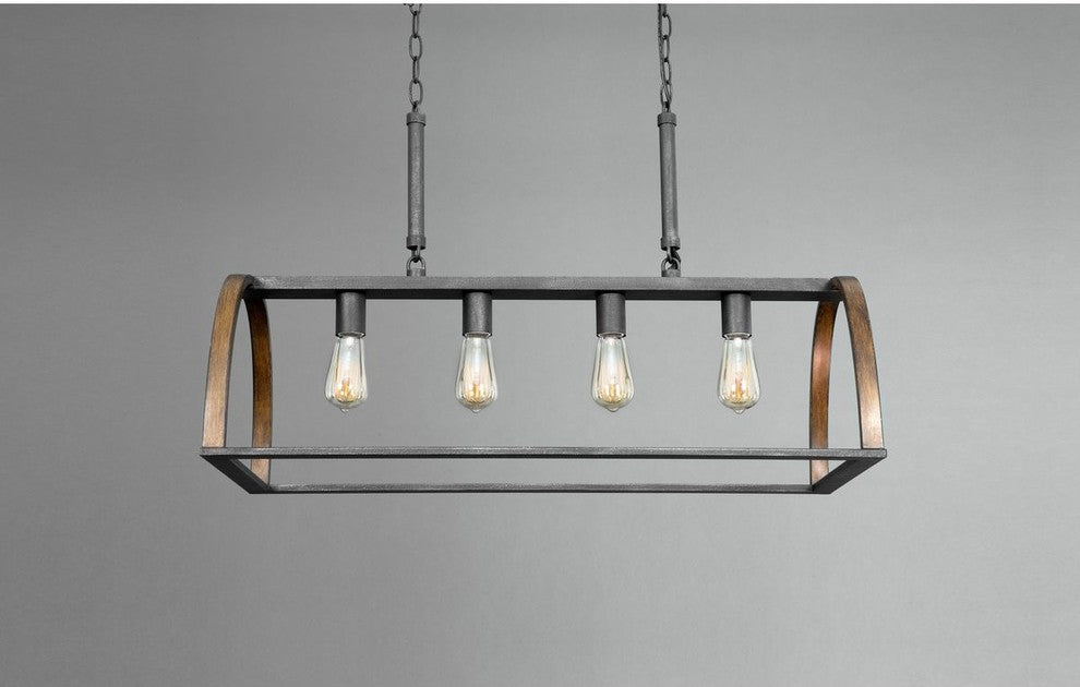 Progress Lighting Trestle Four Light Island Pendant P4720-71