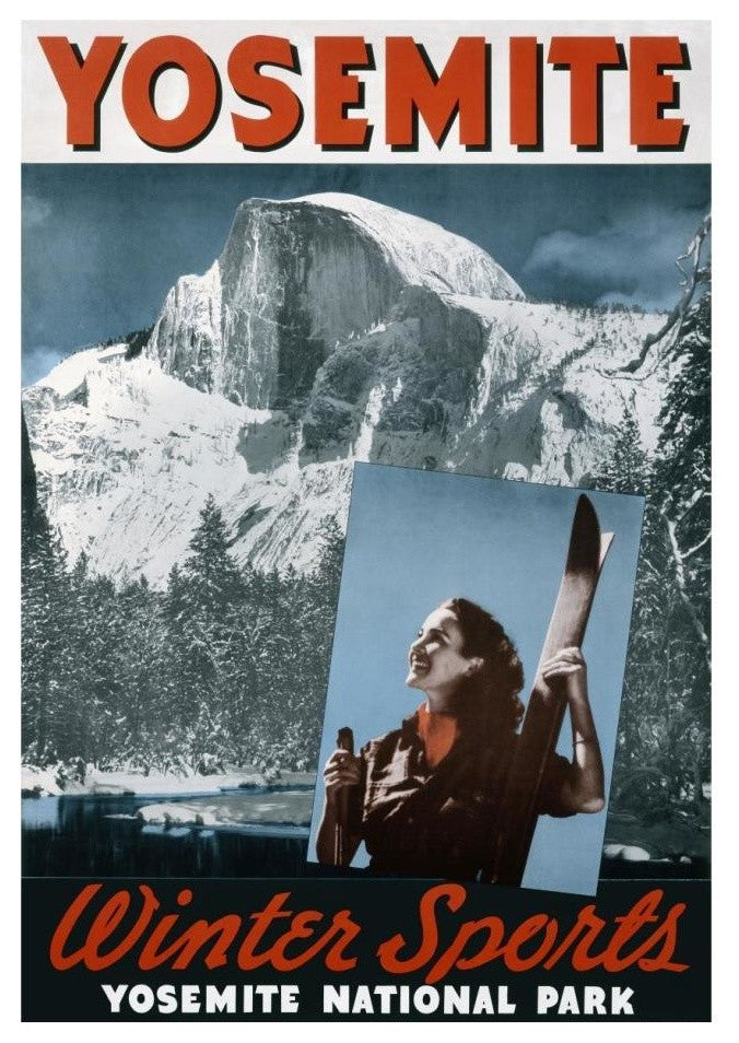 "Yosemite / Winter Sports" Digital Paper Print by Unknown, 17"x24"