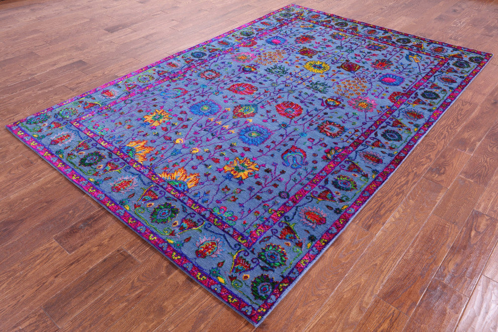Wool & Silk Persian Handmade Rug 6' 0" X 9' 1" - Q15981