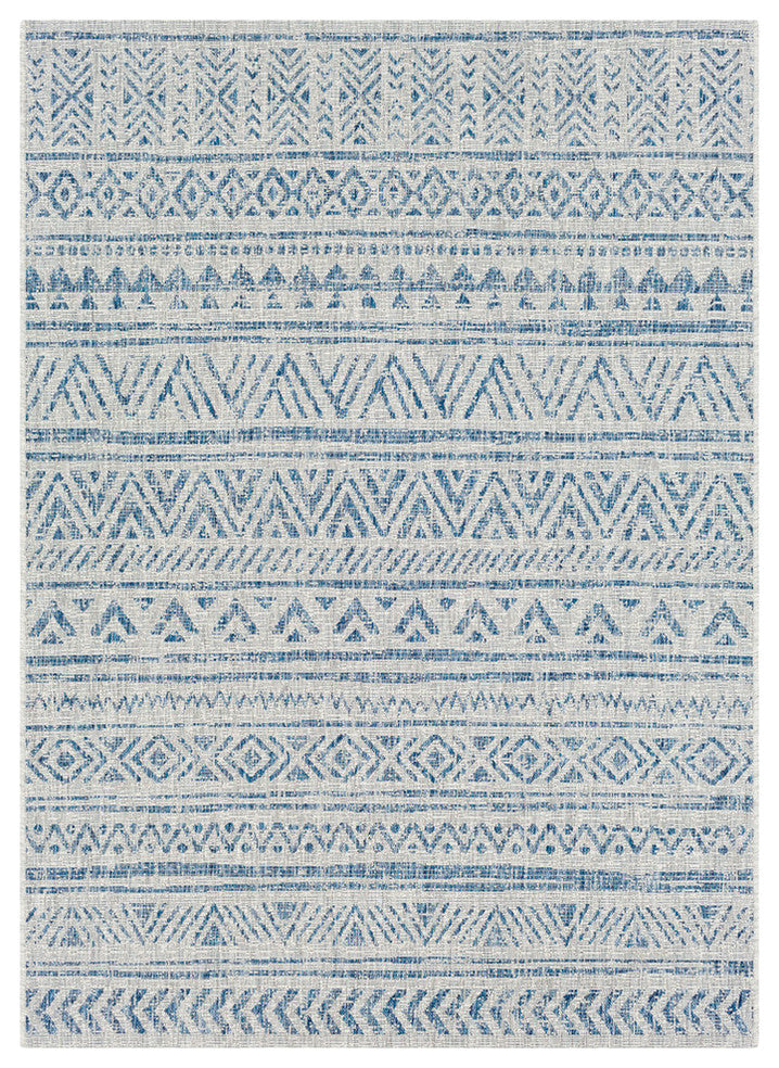 Eagean Indoor/Outdoor Denim, Dark Blue Area Rug, 5'3"x7'6"
