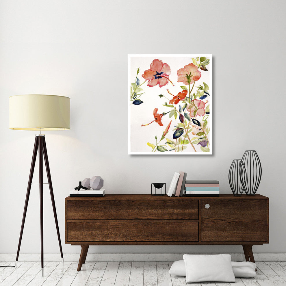 "Hibiscus Flowerpiece" Digital Paper Print by Sir Roy Calne, 35"x42"