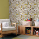 Birdhouse Peel and Stick Vinyl Wallpaper , Green, 24"w X 108"h