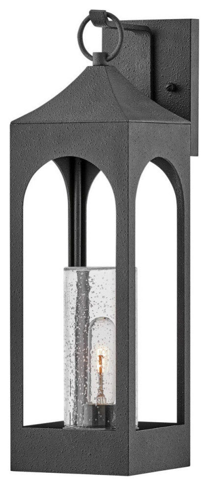 Hinkley Amina Large Wall Mount Lantern, Distressed Zinc
