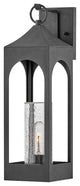 Hinkley Amina Large Wall Mount Lantern, Distressed Zinc
