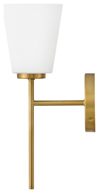 Lark Bri Medium Single Light Vanity, Lacquered Brass