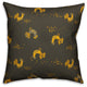Rooster Pattern, Yellow Throw Pillow Cover, 16"x16"