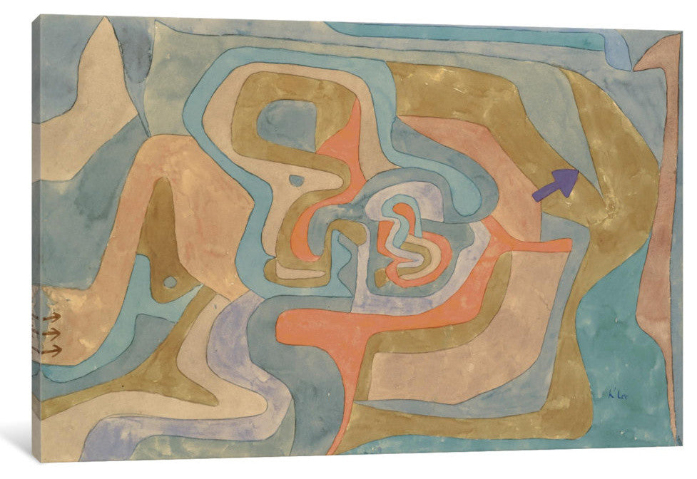 "Flying Away (Entfliegen) 1934" by Paul Klee, Canvas Print, 40x26"