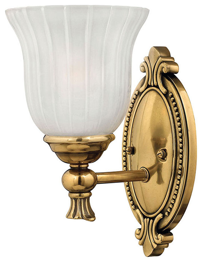 Hinkley Francoise Medium Single Light Vanity, Burnished Brass