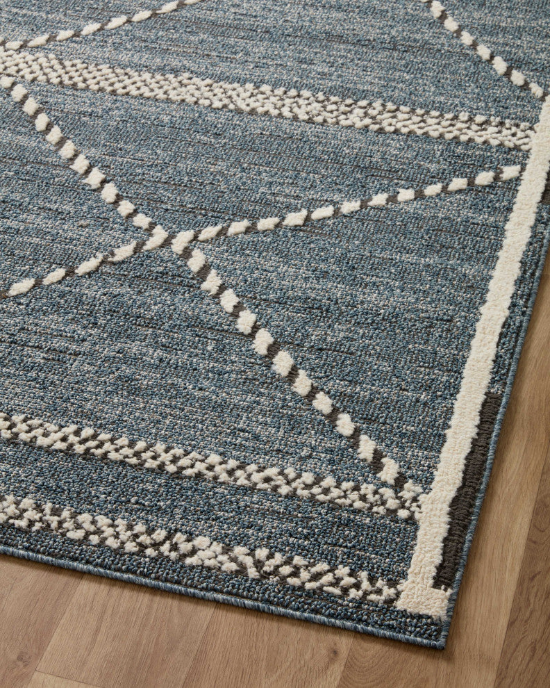 Loloi II Fabian Denim/Charcoal 7'10"x7'10" Square Area Rug