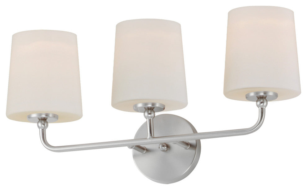 Maxim 12093SW Bristol 3 Light 21"W Vanity Light - Satin Nickel
