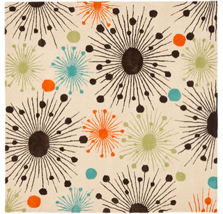 Safavieh Soho Soh747A Rug, Ivory/Multi, 6'x6' Square