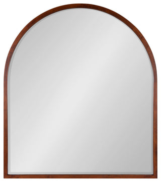 McLean Arch Wood Framed Wall Mirror, Walnut Brown 32x36