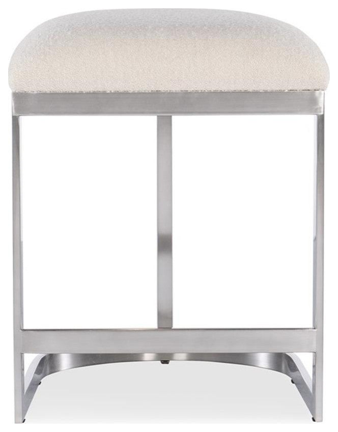 Modern Mood Metal Based Counter Stool in Pewter by Hooker Furniture