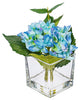 Vickerman 5" Hydrangea in Cube, Blue