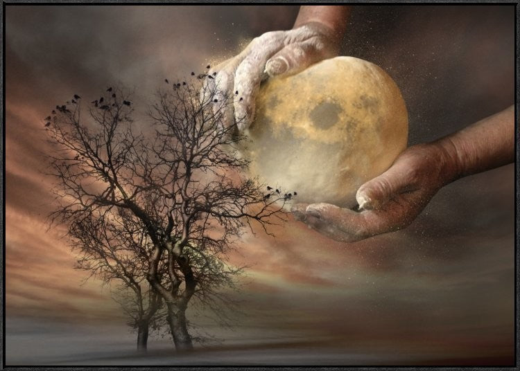 Placing the Moon, 36"x26"