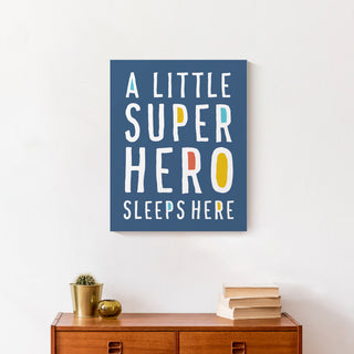 Little Super Hero 16x20 Canvas Wall Art