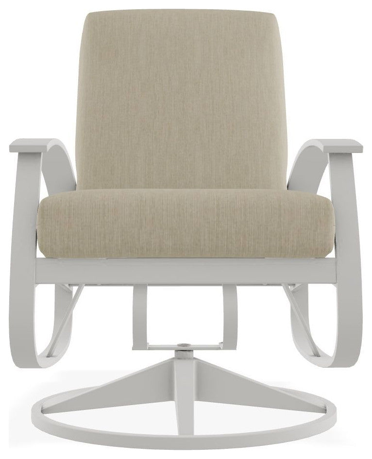 Belle Isle Cushion Outdoor Swivel Rocker, Huskie/Snow
