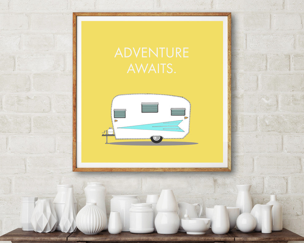 "Adventure Awaits" Fine Art Print by Annie L. Bailey, 12"x12"