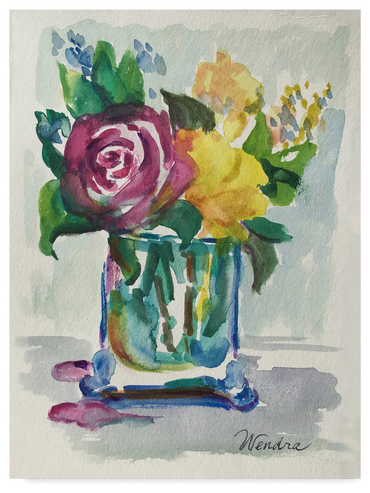 Wendra 'Purple Rose' Canvas Art, 24"x32"
