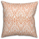 Orange Damask 16 x 16 Spun Poly Pillow