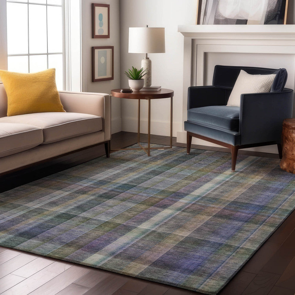 Premium Machine Washable Mayfield AMF534 Green 5' x 7'6" Rug