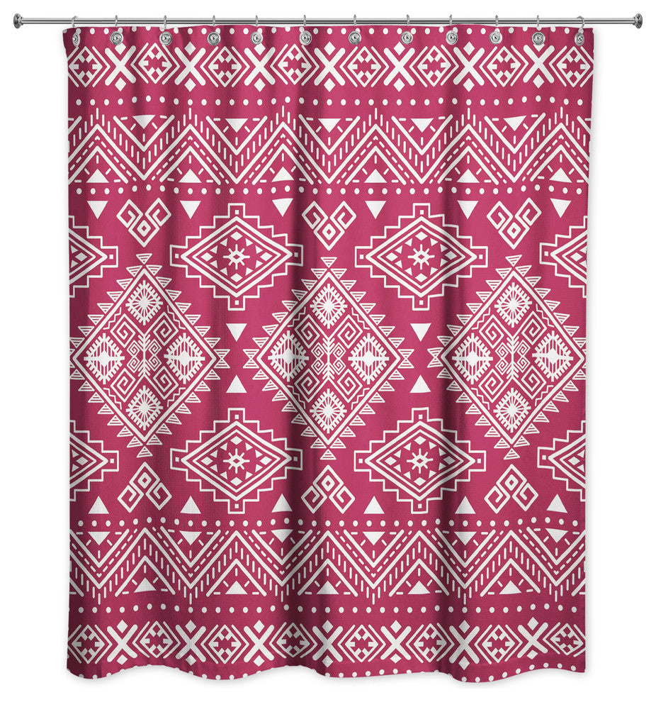 Maroon Tribal 71x74 Shower Curtain