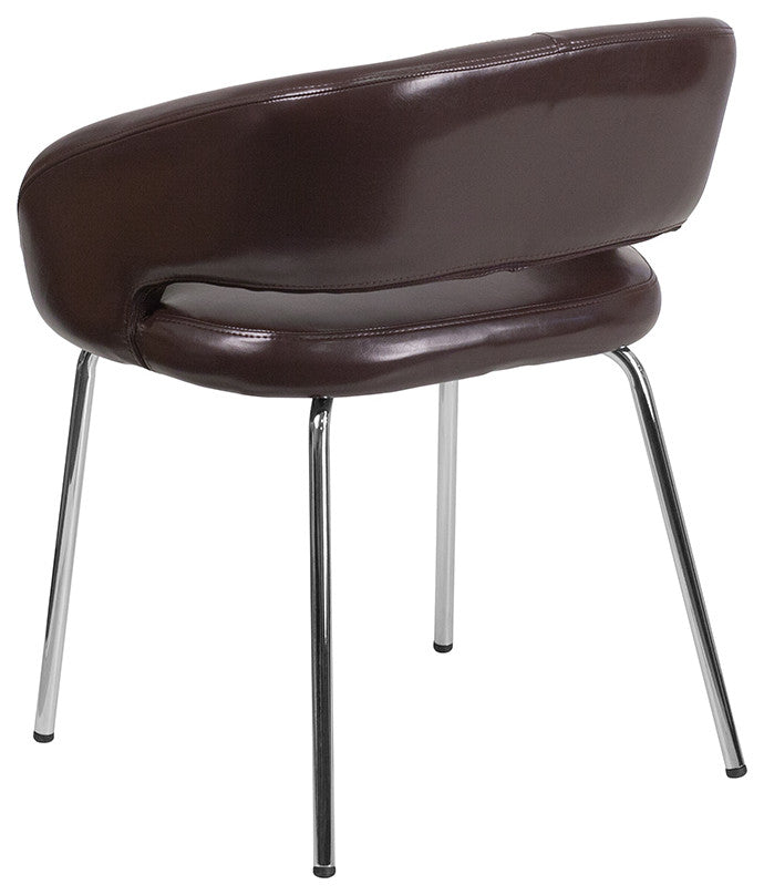 Brown Leather Side Chair