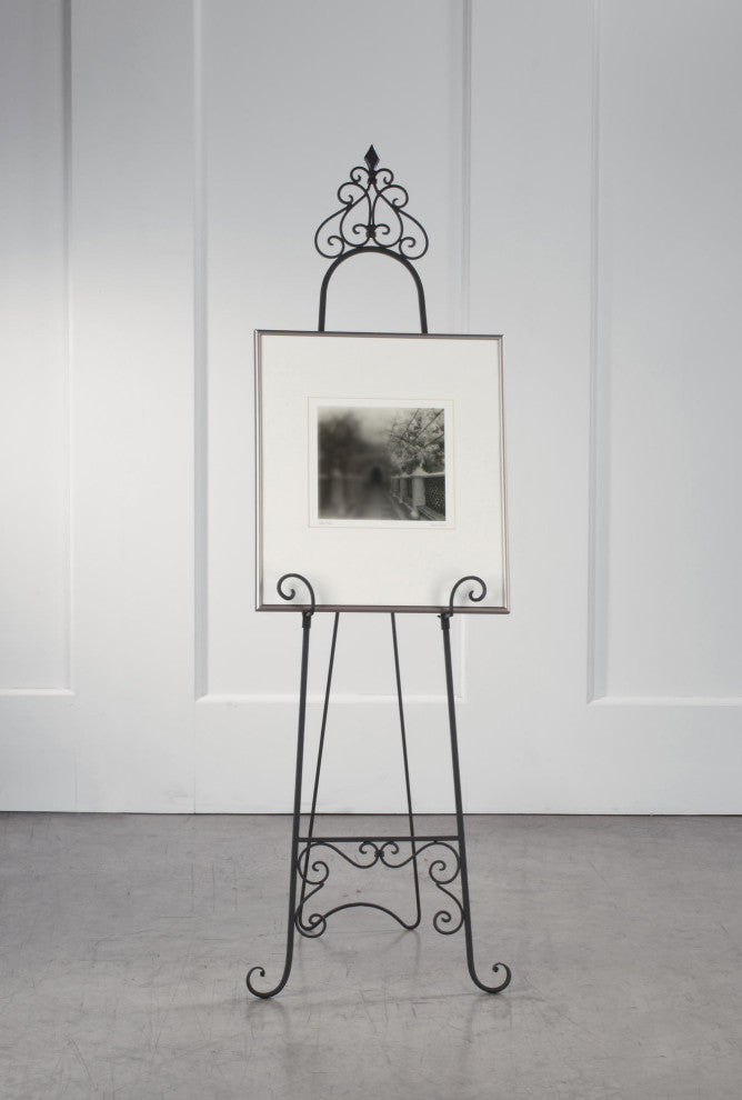 53"H Parisian Metal Floor Easel, Black